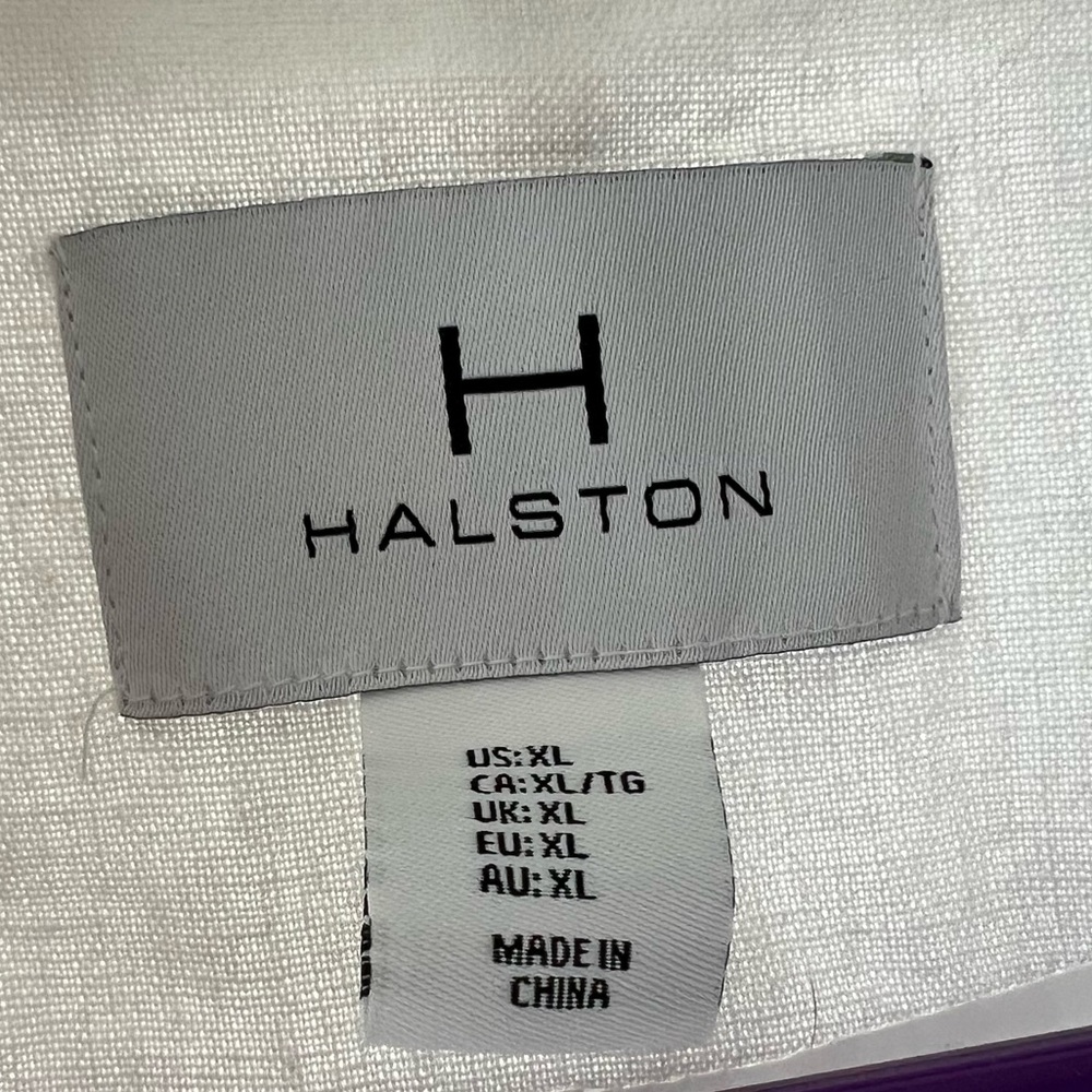 Halston Women's White Linen Blend Blazer - Picture 8 of 11